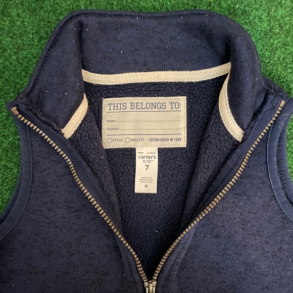 🟢 Carters Navy Vest size 6 - Picture 2 of 3